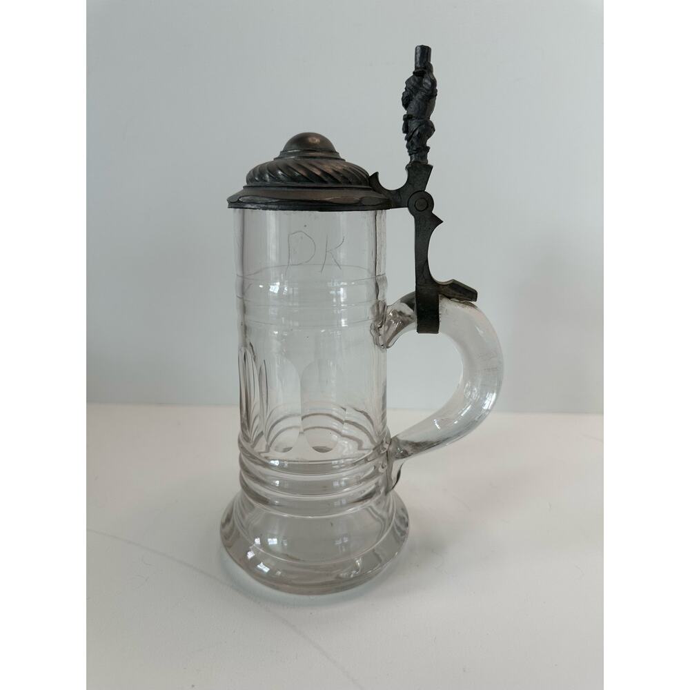 Antique Crystal Gnome German Beer Stein Very Rare 1890
